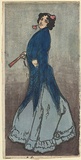 Artist: LINDSAY, Lionel | Title: Spanish woman | Date: c.1917 | Technique: woodcut, printed in colour in the Japanese manner, from one block | Copyright: Courtesy of the National Library of Australia