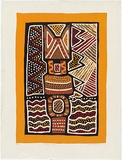 Artist: Puruntatameri, Thecla. | Title: Pukumani poles | Date: 1991 | Technique: screnprint, printed in colour, from multiple stencils