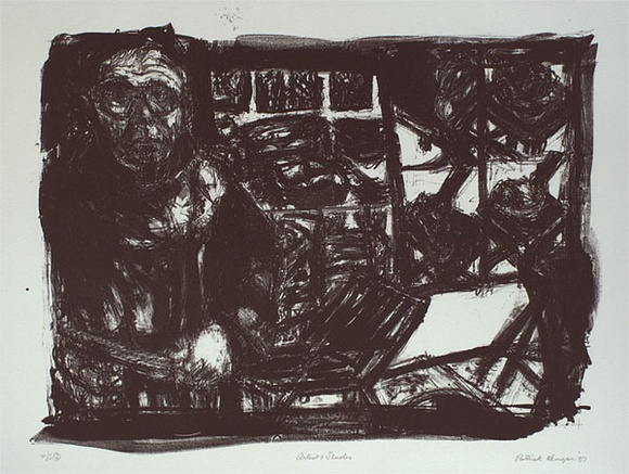 Artist: b'Henigan, Patrick.' | Title: b'Artist and studio' | Date: 1987 | Technique: b'lithograph, printed in black ink, from one stone'