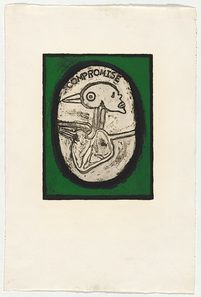 Artist: LAWTON, Tina | Title: Compromise | Date: 1968 | Technique: etching, printed in colour, from multiple plates