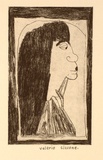 Artist: b'Ciccone, Valerio.' | Title: b'not titled [IV - woman - side view]' | Date: 1990, June | Technique: b'etching, printed in black ink, from one plate'