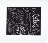 Artist: b'LEACH-JONES, Alun' | Title: b'not titled [3]' | Date: 1986, February - March | Technique: b'linocut, printed in black ink, from one block' | Copyright: b'Courtesy of the artist'