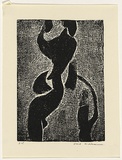 Artist: WILLIAMS, Fred | Title: Standing figure | Date: 1958 | Technique: etching, foul biting, engraving, drypoint, printed in black ink, from one plate | Copyright: © Fred Williams Estate