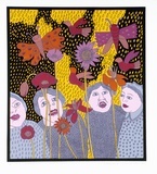 Artist: HANRAHAN, Barbara | Title: Rain garden | Date: 1982 | Technique: screenprint, printed in colour, from 10 stencils