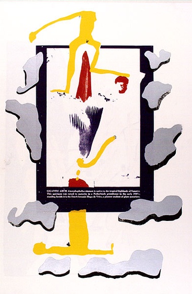 Artist: b'COLEING, Tony' | Title: bA gardener's de flower dream. | Date: 1975 | Technique: b'screenprint, printed in colour, from five stencils'