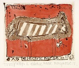 Artist: b'Moore, Mary.' | Title: b'Electric horse' | Date: 1976 | Technique: b'sugar lift etching printed in brown ink, from one plate, hand-coloured' | Copyright: b'\xc2\xa9 Mary Moore'