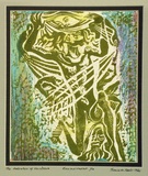 Artist: b'de Kesler, Thomas.' | Title: b'The adoration of Narcissus.' | Date: 1962 | Technique: b'linocut and woodcut, printed in colour, from five blocks' | Copyright: b'\xc2\xa9 Thomas de Kessler'