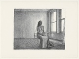 Artist: Dunlop, Brian. | Title: With seated figure | Date: c1984 | Technique: lithograph, printed in black ink, from one stone