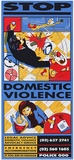 Title: b'Stop domestic violence' | Date: 1988 | Technique: b'offset-lithograph, printed in colour, from four plates'