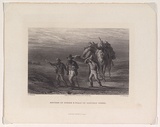 Artist: Chevalier, Nicholas. | Title: Return of Burke and Wills to Coopers Creek. | Date: 1873-76 | Technique: engraving, printed in black ink, from one steel plate