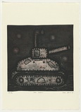Artist: b'Bowen, Dean.' | Title: b'War machine' | Date: 1991 | Technique: b'aquatint, scraping and burnishing, printed in colour, from two plates'