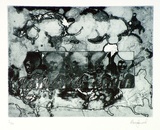 Artist: Garwood, Alana. | Title: not titled | Date: 1995 | Technique: etching, aquatint and photo-etching, printed in blue-grey ink, from one plate