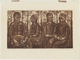 Artist: b'Kluge-Pott, Hertha.' | Title: b'Waiting' | Date: 1962 | Technique: b'aquatint and etching, printed in brown ink, from one plate' | Copyright: b'\xc2\xa9 Hertha Kluge-Pott'