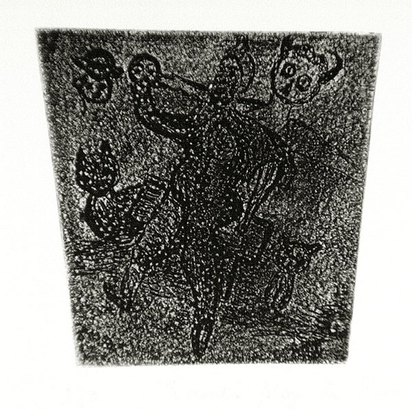 Artist: b'SHEARER, Mitzi' | Title: bThe devil's playmate | Date: 1983-92 | Technique: b'etching, printed in black ink, from one  plate'