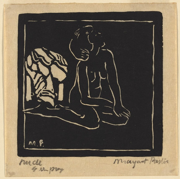 Artist: b'PRESTON, Margaret' | Title: b'Nude 2' | Date: 1925 | Technique: b'woodcut, printed in black ink, from one block' | Copyright: b'\xc2\xa9 Margaret Preston. Licensed by VISCOPY, Australia'