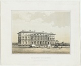Artist: b'Cogne, Francois.' | Title: b'Treasury buildings.' | Date: 1863-64 | Technique: b'lithograph, printed in colour, from two stones'