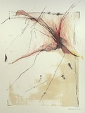 Artist: b'Cummins, Cathy.' | Title: b'not titled [abstract image in pink, yellow, cream and grey]' | Date: 1981 | Technique: b'lithograph, printed in colour, from five stones'