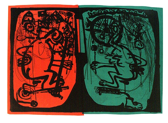 Artist: b'Petty, Bruce.' | Title: b'Making a lovely couple' | Date: 1970 | Technique: b'lithograph, printed in colour, from multiple plates'