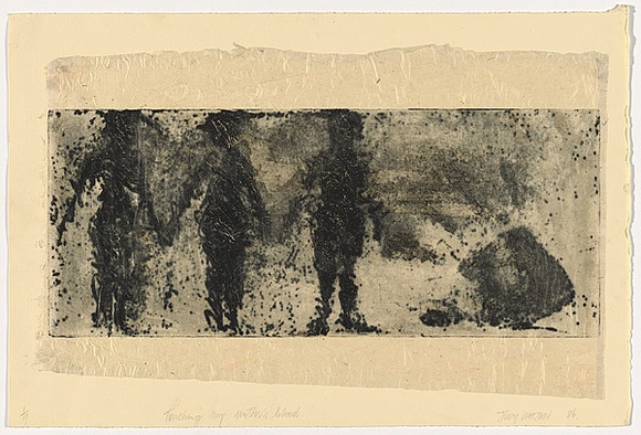 Artist: b'Watson, Judy.' | Title: btouching my mother's blood | Date: 1988 | Technique: b'etching, printed in black ink, from one plate'