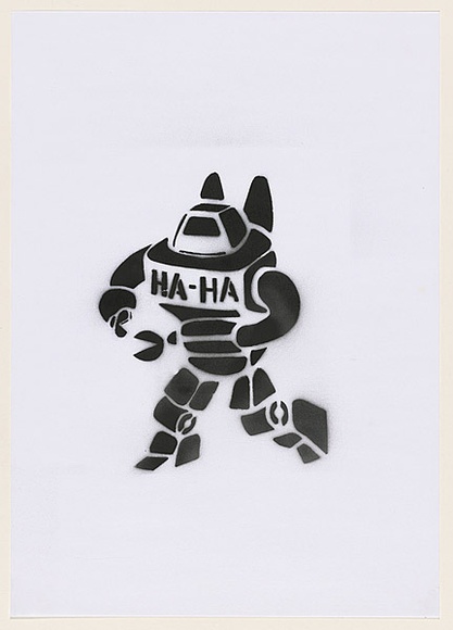 Artist: b'HAHA,' | Title: b'Robot II.' | Date: 2004 | Technique: b'stencil, printed in black ink, from one stencil'