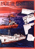 Artist: b'ARNOLD, Raymond' | Title: b'Four ships. Four issues. [right panel]' | Date: 1985 | Technique: b'screenprint, printed in colour, from eight stencils'