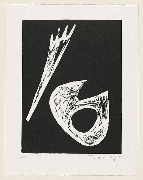 Title: Untitled. | Date: 1999 | Technique: linocut, printed in black ink, from one block