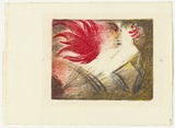 Artist: BOYD, Arthur | Title: (Two figures with blowing head and flames). | Date: 1960-70 | Copyright: Reproduced with permission of Bundanon Trust