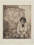 Artist: Dyson, Will. | Title: Our ultra moderns: Sometimes I feel like chucking it all and going in for art!. | Date: c.1929 | Technique: etching, printed in black ink, from one plate