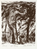 Artist: NICOLSON, Noel | Title: Girl picking | Date: 1997, July | Technique: lithograph, printed in black ink, from one plate
