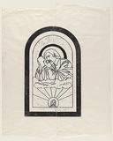 Artist: b'SIBLEY, Dan' | Title: b'not titled [enter my kingdom].' | Date: 2003 | Technique: b'woodcut, printed in black ink, from one woodblock'