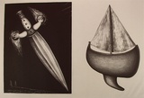 Artist: Emmerson, Neil. | Title: not titled  [knife and boat] | Date: 1986 | Technique: lithograph, printed in black ink, from two stones