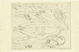 Artist: b'BOYD, Arthur' | Title: b'Bert Hinkler and a mirage.' | Date: (1968-69) | Technique: b'etching, printed in black ink, from one plate' | Copyright: b'Reproduced with permission of Bundanon Trust'