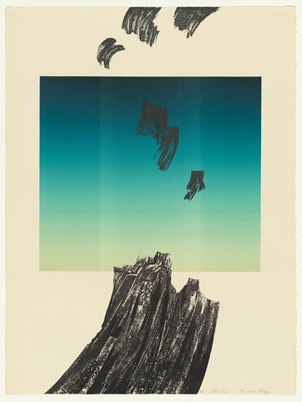 Artist: b'KING, Grahame' | Title: b'Blue poem' | Date: 1975 | Technique: b'lithograph, printed in colour, from multiple stones [or plates]'