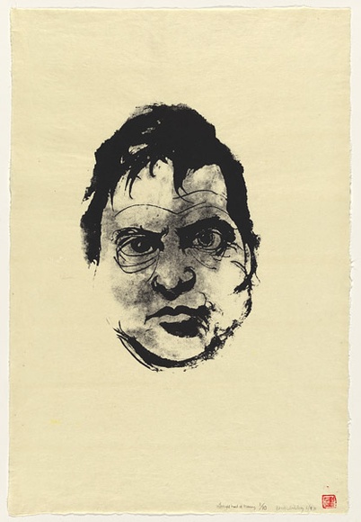 Artist: b'Whiteley, Brett.' | Title: b'Straight head of Franny' | Date: 1971 | Technique: b'screenprint' | Copyright: b'This work appears on the screen courtesy of the estate of Brett Whiteley'