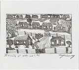 Artist: b'Kennedy, Roy.' | Title: b'Stories of years gone by' | Date: 1998 | Technique: b'etching, printed in black ink, from one plate'