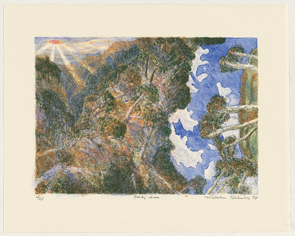 Artist: b'Robinson, William.' | Title: b'Early sun' | Date: 1998 | Technique: b'lithograph, printed in colour, from seven stones [or plates]'