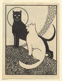 Artist: b'Waller, Christian.' | Title: b'(Thomas and the Persian) [recto]; Thomas and the Persian [verso]' | Date: 1932 | Technique: b'linocut, printed in black ink, from one block'