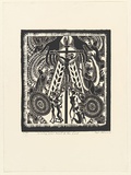 Artist: b'Cummins, Joseph.' | Title: b'Giving your heart to the Lord.' | Date: c.1998 | Technique: b'linocut, printed in black ink, from one block'