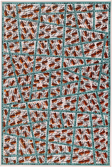 Artist: b'REDBACK GRAPHIX' | Title: b'Wrapping paper: Banksia' | Date: 1986 | Technique: b'screenprint, printed in colour, from three stencils'