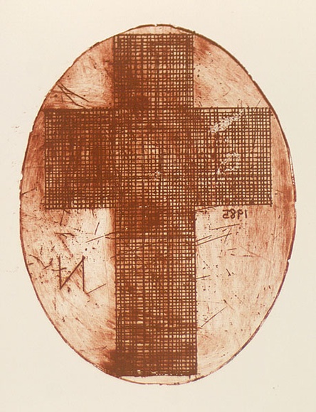 Artist: b'Nixon, John.' | Title: b'not titled' | Date: 1985 | Technique: b'etching, printed in red-brown with plate-tone, from one plate'