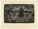 Artist: b'White, Susan Dorothea.' | Title: b'Thelma of Wilcannia' | Date: 1983 | Technique: b'woodcut, printed in black ink, from one block'