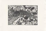 Artist: b'MEYER, Bill' | Title: b'Bio gap' | Date: 1982 | Technique: b'etching, aquatint and drypoint, printed in blue-black ink, from one zinc plate' | Copyright: b'\xc2\xa9 Bill Meyer'