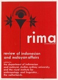 Artist: Lane, Leonie. | Title: RIMA a bi-annual journal. Review of Indonesian and Malayan affairs. | Date: 1978 | Technique: screenprint, printed in colour, from two stencils | Copyright: © Leonie Lane