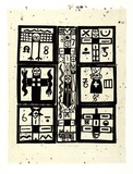 Artist: LINES, Benedict | Title: SP for a year, part 2 | Date: 1985 | Technique: linocut, printed in black ink, from one block