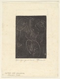 Artist: EWINS, Rod | Title: Apres le bain; femme dartist. | Date: 1965 | Technique: line-engraving, printed in relief in black ink, from one copper plate