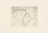 Title: Bowl - card - shell | Date: 1983 | Technique: soft-ground etching, printed in black ink, from one plate