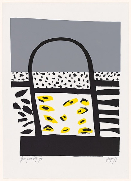 Title: b'Paris game bag' | Date: 1995 | Technique: b'screenprint, printed in colour, from multiple stencils'