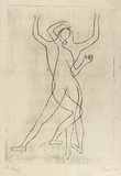 Artist: b'SHEARER, Mitzi' | Title: b'Rhythm' | Date: 1980 | Technique: b'etching, printed in black one  plate'