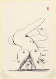 Artist: b'Whiteley, Brett.' | Title: b'Towards sculpture [1].' | Date: 1977 | Technique: b'lithograph, printed in black ink, from one plate' | Copyright: b'This work appears on the screen courtesy of the estate of Brett Whiteley'