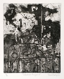 Artist: b'Hadley, Basil.' | Title: b'Industrial playground' | Date: 1975 | Technique: b'etching, aquatint and deep etch, printed in black ink, from one plate'